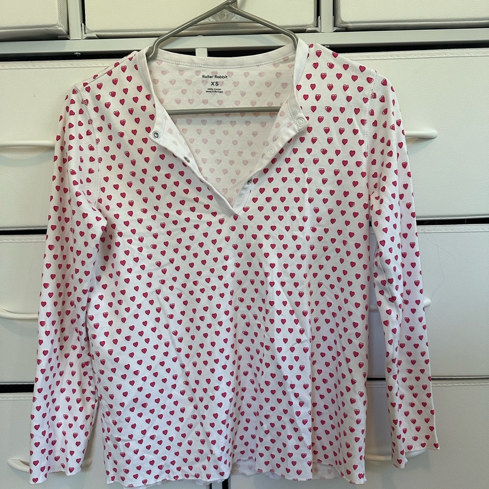 Roller Rabbit Pink Heart Pajamas (extra small)